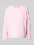 Mey Pyjama-Oberteil mit geripptem Rundhalsausschnitt in Rosa, Größe L