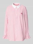 OH APRIL Hemdbluse mit Label-Detail in Rot, Größe L