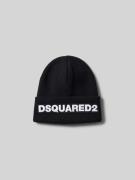 Dsquared2 Beanie mit Label-Detail in Black, Größe 1
