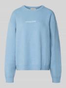 ANOTHER COTTON LAB Oversized Strickpullover mit Rückenmotiv in Hellbla...