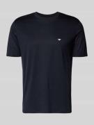 Emporio Armani T-Shirt mit Label-Stitching in Marine, Größe L
