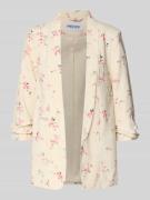 Pieces Regular Fit Longblazer mit Allover-Muster Modell 'BOSELLA' in E...