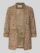 Pieces Regular Fit Longblazer mit Allover-Muster Modell 'BOSELLA' in M...