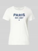 Tom Tailor Denim Regular Fit T-Shirt aus reiner Baumwolle in Offwhite,...