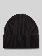 CK Calvin Klein Wollmütze in Strick-Optik Modell 'Metal' in Black, Grö...