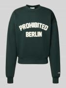 PROHIBITED Oversized Sweatshirt mit Label-Detail in Dunkelgruen, Größe...