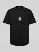 HUGO T-Shirt mit Label-Print Modell 'Dalsar' in Black, Größe XL
