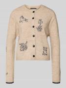 Scotch & Soda Strickjacke mit Stitchings und Rundhalsausschnitt in Bei...