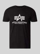 Alpha Industries T-Shirt mit Label-Print in Black, Größe M
