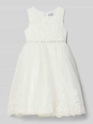 Happy Girls Knielanges Kleid mit Rundhalsausschnitt in Offwhite, Größe...