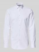 Jake*s Slim Fit Businesshemd mit extra langem Arm in Weiss, Größe 45/4...