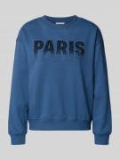 Tom Tailor Denim Regular Fit Sweatshirt aus Baumwoll-Mix in Blau Melan...