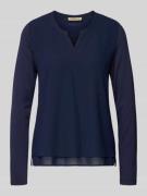 Smith and Soul Bluse mit Tunikakragen in Marine, Größe L