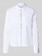 ETERNA Regular Fit Bluse mit Pailletten in Weiss, Größe 34