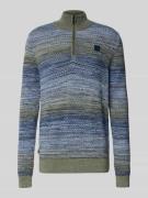 PME Legend Strickpullover mit gerippten Abschlüssen in Rauchblau, Größ...