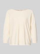 comma Strickpullover aus Viskose-Mix mit rückseitiger Schnürung in Off...