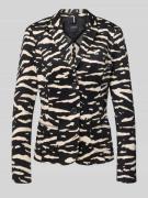 Marc Cain Slim Fit Blazer mit Reverskragen in BLACK, Größe 34