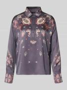 Marc Cain Blusenshirt mit kurzer Knopfleiste in Taupe, Größe 34