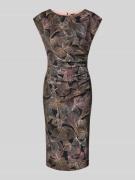 Marc Cain Regular Fit Etuikleid mit floralem Allover-Print in Black, G...