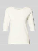 Marc Cain T-Shirt mit Rundhalsausschnitt in Weiss, Größe 34