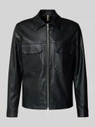 Antony Morato Slim Fit Jacke in Leder-Optik Modell 'GIUBBINO' in Black...