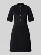 JOOP! Kleid mit Stehkragen und Knopfleiste Modell 'Tibra' in Black, Gr...