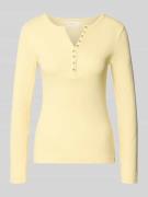 Christian Berg Woman Slim Fit Longsleeve aus Baumwoll-Mix mit Henley-A...