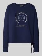 Christian Berg Woman Sweatshirt mit Bändel und Frontprint in Dunkelbla...