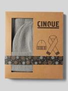 CINQUE Schal und Mütze aus Woll-Mix im Set in Mittelgrau, Größe 1