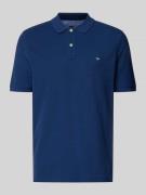 Fynch-Hatton Regular Fit Poloshirt mit Label-Stitching in Dunkelblau, ...