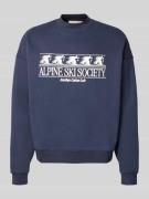 ANOTHER COTTON LAB Sweatshirt mit Label-Print in Marine, Größe L