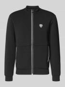 EA7 Emporio Armani Sweatjacke mit Reißverschluss in Black, Größe L