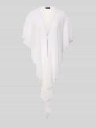 Vera Mont Stola aus Chiffon mit Knopfverschluss in Offwhite, Größe L