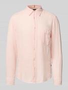 BOSS Orange Regular Fit Leinenhemd mit Brusttasche Modell 'Relegant' i...