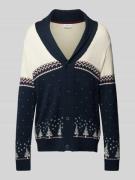 Lindbergh Cardigan aus Viskose mit V-Ausschnitt in Marine, Größe XL