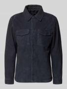 JOOP! Collection Lederjacke mit Kentkragen Modell 'Atorn' in Marine, G...