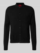 HUGO Regular Fit Strickjacke aus Viskose-Mix Modell 'SAN JORDAN-CV' in...