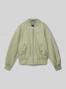 CARS JEANS Bomberjacke mit Label-Stitching Modell 'GANIA' in Schilf, G...