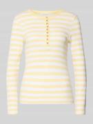 Christian Berg Woman Longsleeve mit kurzer Knopfleiste in Hellgelb, Gr...