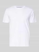 Christian Berg Men T-Shirt mit geripptem Rundhalsausschnitt in Weiss, ...