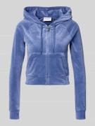 Juicy Couture Sweatjacke mit Kapuze Modell 'MADISON' in Rauchblau, Grö...