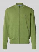 Fynch-Hatton Strickjacke mit Reißverschluss in Hellgruen, Größe 3XL