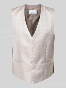 Wilvorst Weste mit Leistentaschen in Beige, Größe 56