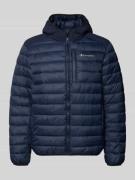 CHAMPION Steppjacke mit Kapuze und Logo in Marine, Größe L