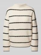 FREE/QUENT Strickpullover mit Stehkragen Modell 'HARA' in Offwhite, Gr...