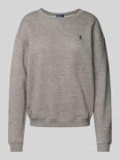 Polo Ralph Lauren Oversized Sweatshirt mit Logo-Stitching in Mittelgra...
