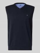 Fynch-Hatton Pullunder mit Label-Stitching in Marine, Größe 3XL