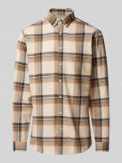 Lindbergh Freizeithemd mit Button-Down-Kragen in Beige, Größe S