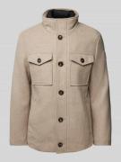 Tom Tailor Regular Fit Jacke mit Wolle in Beige, Größe XXL