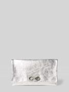 Abro Clutch aus echtem Leder Modell 'Mimos' in Silber, Größe 1